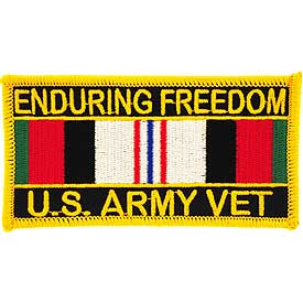 U.S. Army Operation Enduring Freedom With Service Ribbon Patch