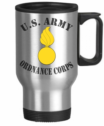U.S. Army Ordnance Corps 14 oz Stainless Steel Travel Mug