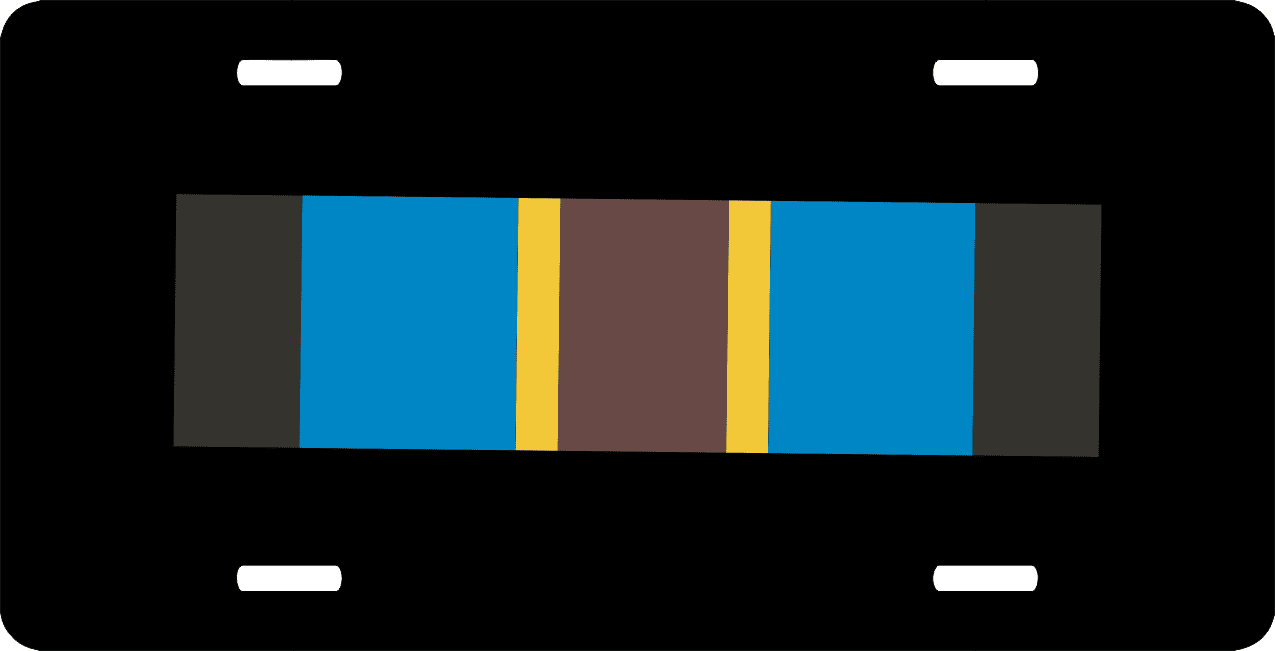U.S. Army Overseas Service Ribbon License Plate