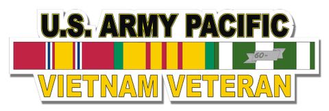 U.S. Army Pacific Vietnam Veteran Window Strip Decal