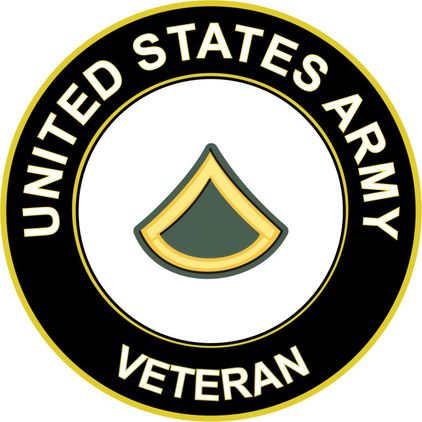 U.S. Army Private First Class Veteran Sticker Decal