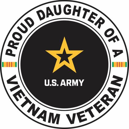 U.S. Army Proud Daughter of a Vietnam Veteran Decal