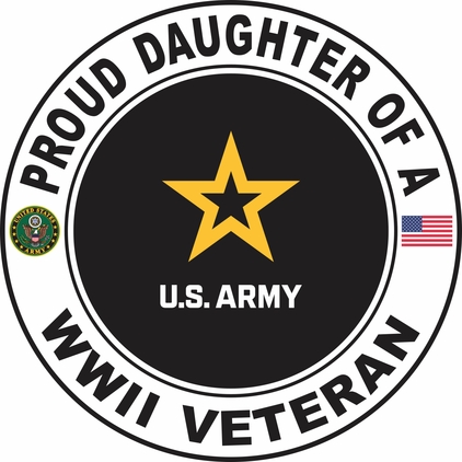 U.S. Army Proud Daughter of a World War II Veteran Decal
