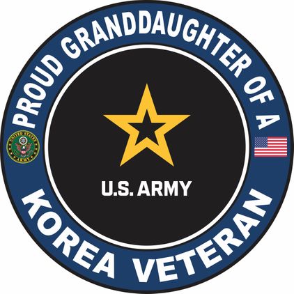 U.S. Army Proud Granddaughter of a Korea Veteran Decal