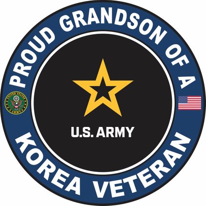 U.S. Army Proud Grandson of a Korea Veteran Decal