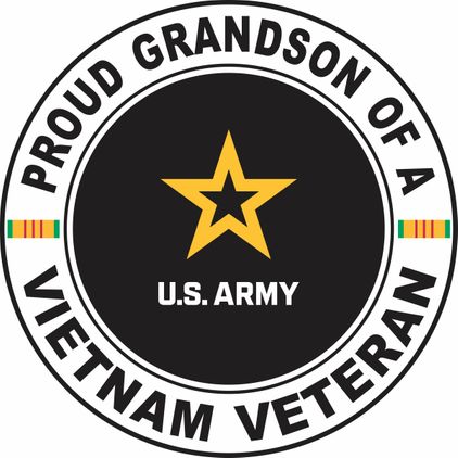 U.S. Army Proud Grandson of a Vietnam Veteran Decal