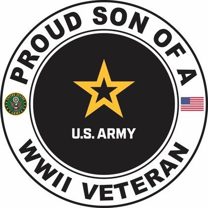 U.S. Army Proud Son of a World War II Veteran Decal
