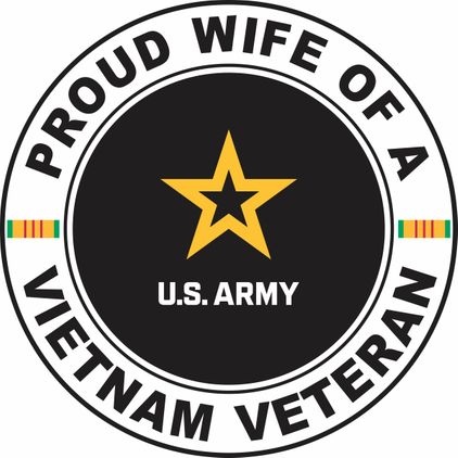 U.S. Army Proud Wife of a Vietnam Veteran Decal