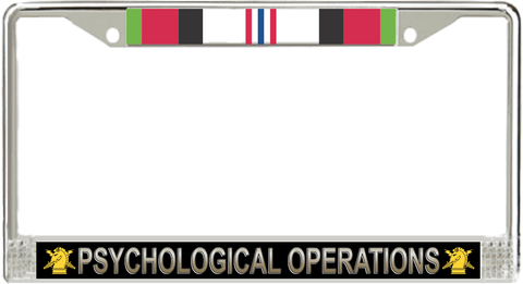 U.S. Army Psychological Operations Afghanistan Veteran License Plate Frame