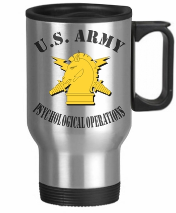 U.S. Army Psychological Operations14 oz Stainless Steel Travel Mug