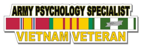 U.S. Army Psychology Specialist Vietnam Veteran Window Strip Decal