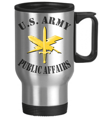 U.S. Army Public Affairs 14 oz Stainless Steel Travel Mug