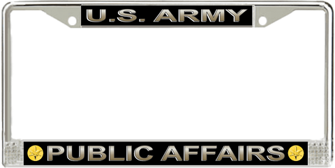 U.S. Army Public Affairs License Plate Frame