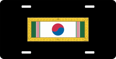 U.S. Army Republic Of Korea Presidential Unit Citation Ribbon License Plate