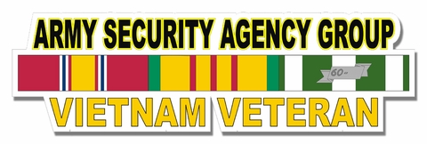 U.S. Army Security Agency Group Vietnam Veteran Window Strip Decal