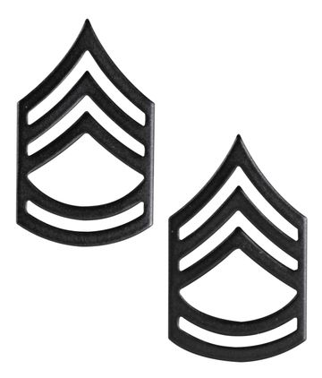 U.S. Army Sergeant First Class Black Metal Collar Rank Insignia