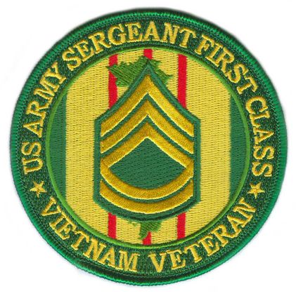 U.S. Army Sergeant First Class Vietnam Veteran 4" Patch