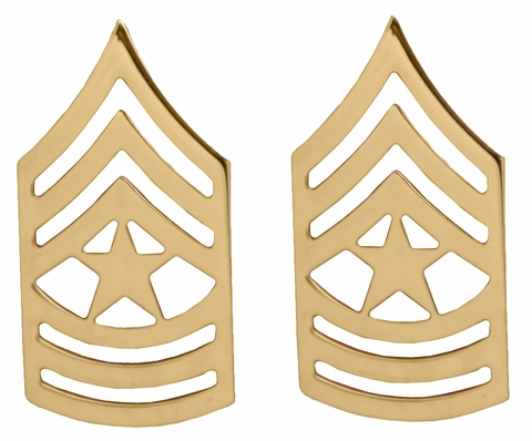 U.S. Army Sergeant Major Gold Collar Rank Insignia