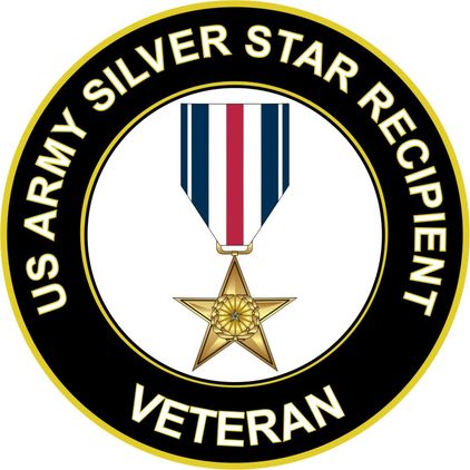 U.S. Army Silver Star Recipient Veteran Sticker Decal