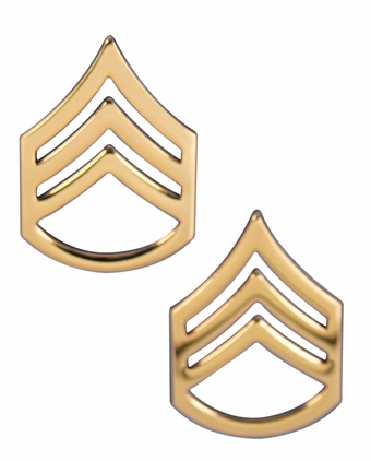 U.S. Army Staff Sergeant Gold Collar Rank Insignia