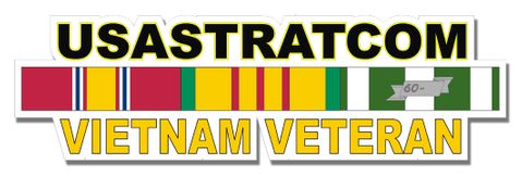 U.S. Army USASTRATCOM Vietnam Veteran Window Strip Decal