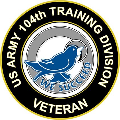 U.S. Army Veteran 104th Training Division Unit Crest Sticker Decal