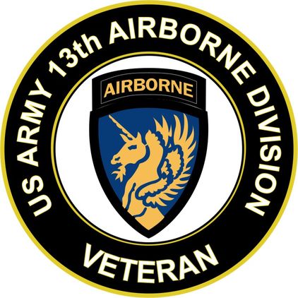 U.S. Army Veteran 13th Ariborne Division Sticker Decal