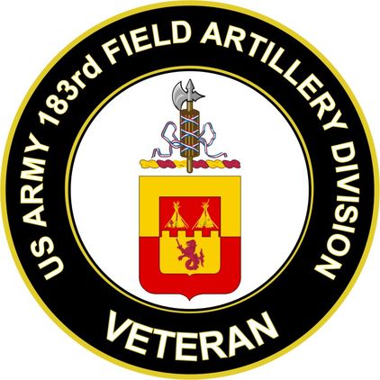 U.S. Army Veteran 183rd Field Artillery Division Sticker Decal