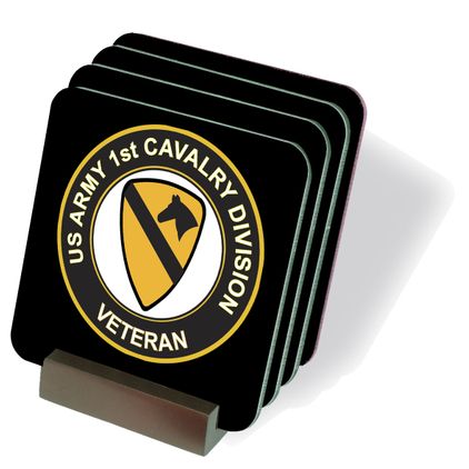 U.S. Army Veteran 1st Cavalry Division Coasters - Set of 4