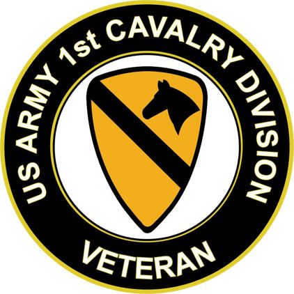 U.S. Army Veteran 1st Cavalry Division Sticker Decal