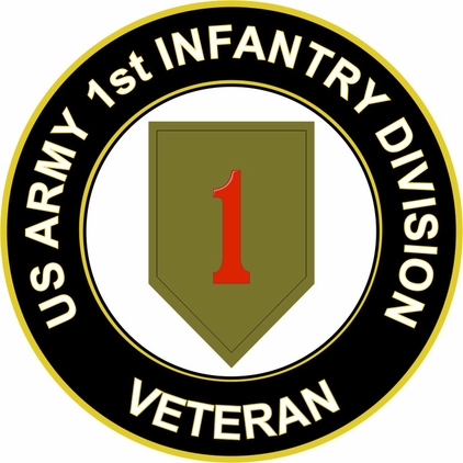 U.S. Army Veteran 1st Infantry Division Sticker Decal