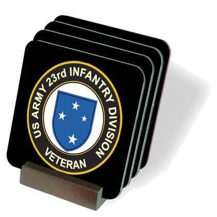 U.S. Army Veteran 23rd Infantry Division Coasters - Set of 4