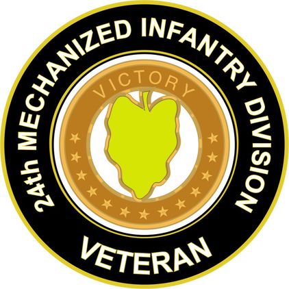 U.S. Army Veteran 24th Mechnized Division Sticker Decal
