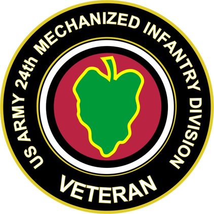 U.S. Army Veteran 24th Mechnized Infantry Division Sticker