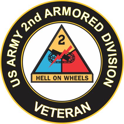 U.S. Army Veteran 2nd Armored Division Sticker Decal
