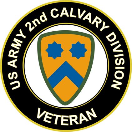 U.S. Army Veteran 2nd Cavalry Division Sticker Decal