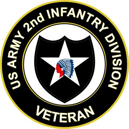 U.S. Army Veteran 2nd Infantry Division Sticker Decal