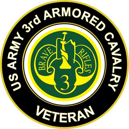 U.S. Army Veteran 3rd Armored Cavalry sticker decal