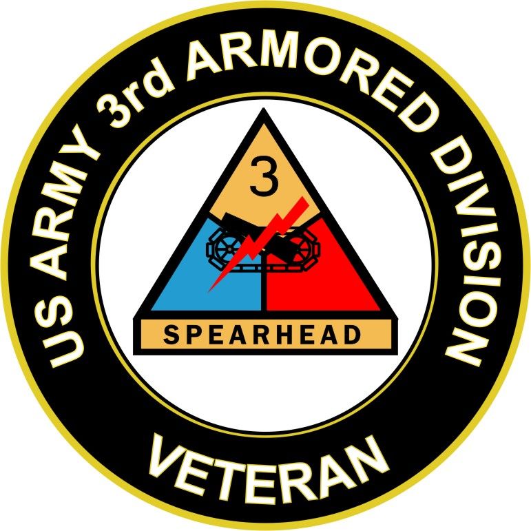thumbnail image 2 of 2-Pack US Army 3rd Armored Division Spearhead Shadow Black Caps – Adjustable 2 of 4