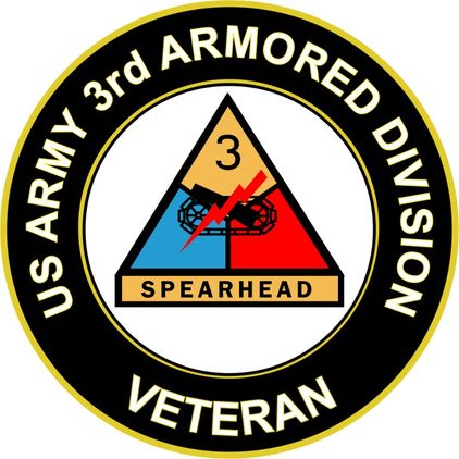 U.S. Army Veteran 3rd Armored Division sticker decal
