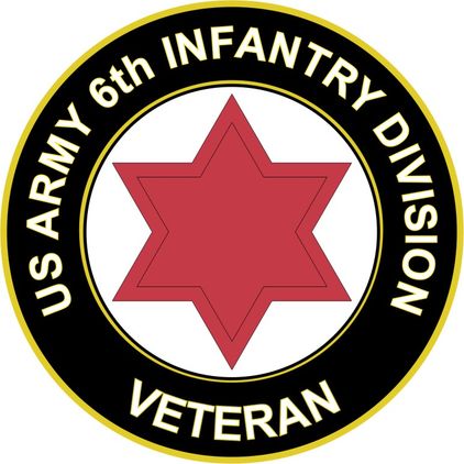 U.S. Army Veteran 6th Infantry Division sticker decal