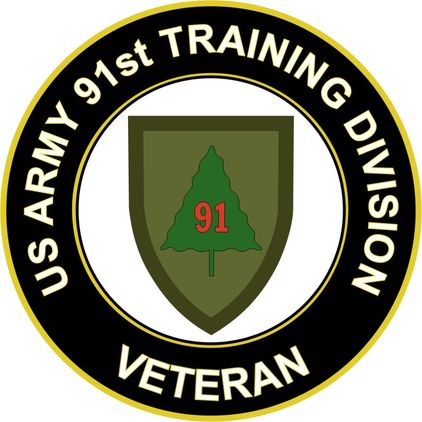 U.S. Army Veteran 91ST TRAINING DIVISION ROUND Sticker Decal