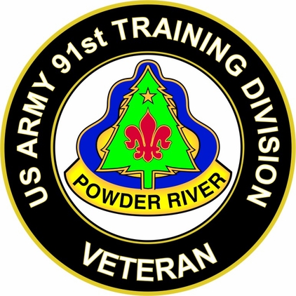 U.S. Army Veteran 91ST TRAINING DIVISION Unit Crest Round Sticker Decal