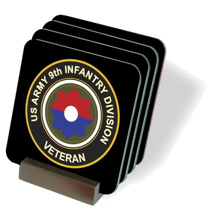 U.S. Army Veteran 9th Infantry Division Coasters - Set of 4