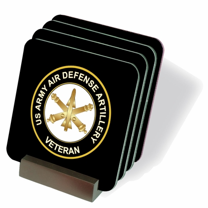 U.S. Army Veteran Air Defense Artillery Coasters - Set of 4