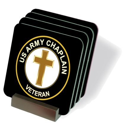 U.S. Army Veteran Army Chaplain Christian Coasters - Set of 4