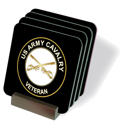 U.S. Army Veteran Cavalry Coasters - Set of 4