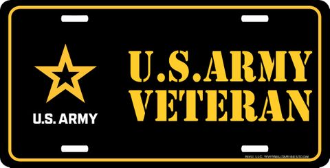U.S. Army Veteran License Plate