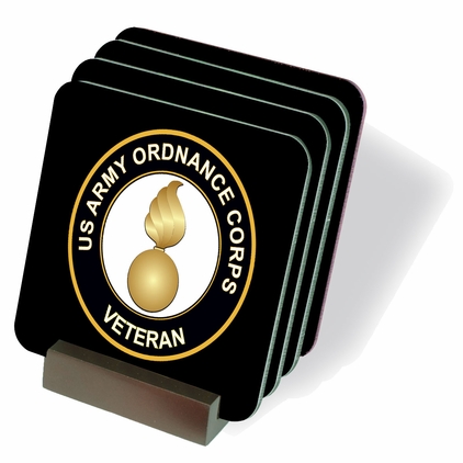 U.S. Army Veteran Ordnance Corps Coasters - Set of 4
