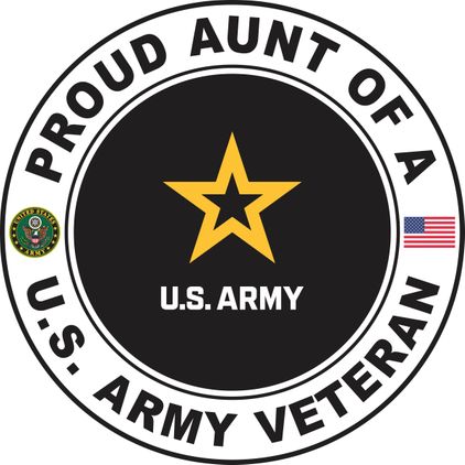 U.S. Army Veteran Proud Aunt Decal